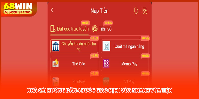 Nhà cái hướng dẫn 4 bước giao dịch vừa nhanh vừa tiện